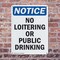 Signmission No Loitering Or Public Drinking OSHA Notice Sign, Plastic, 10in W x 14in L, 2PK OS-2PACK-NS-P-1014-V-14699 - alternate 4